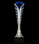 Puchar plastikowy srebrno-niebieski H-38cm 9233B
