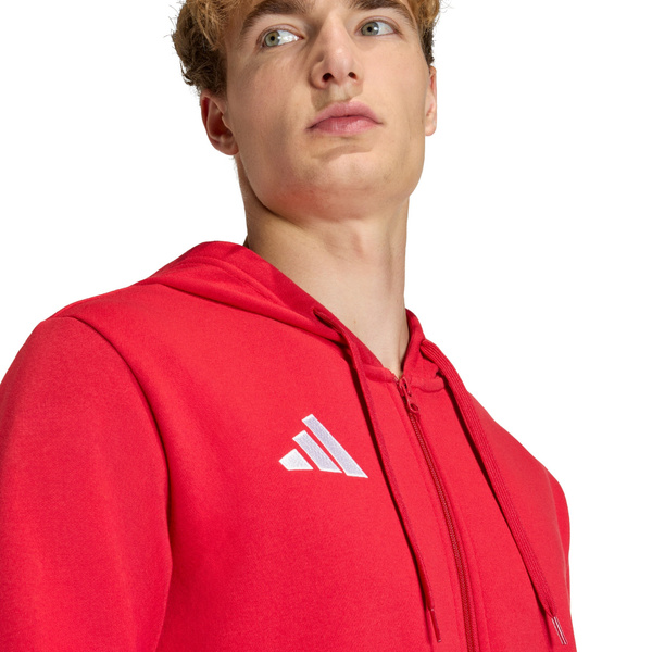 Bluza męska adidas Entrada 26 FZ Hoody czerwona KF5944