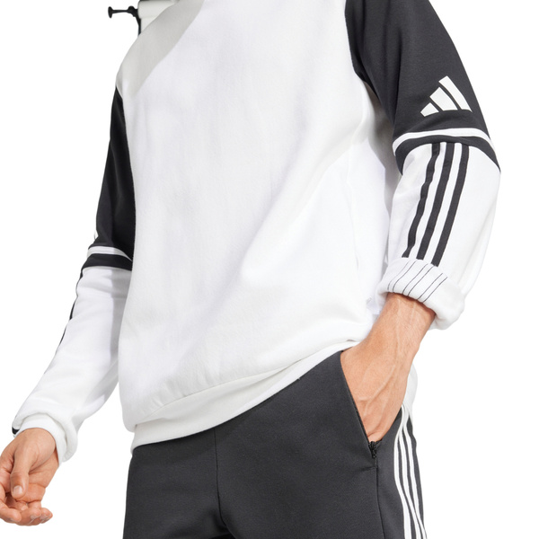 Bluza męska adidas Squadra 25 Sweat Hoody biało-czarna JD2976