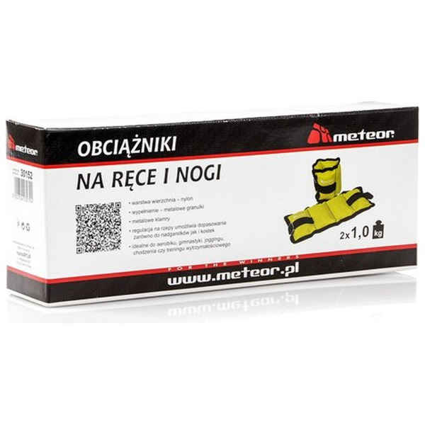 Obciążniki do ćwiczeń Meteor 2 x 1kg nylonowe