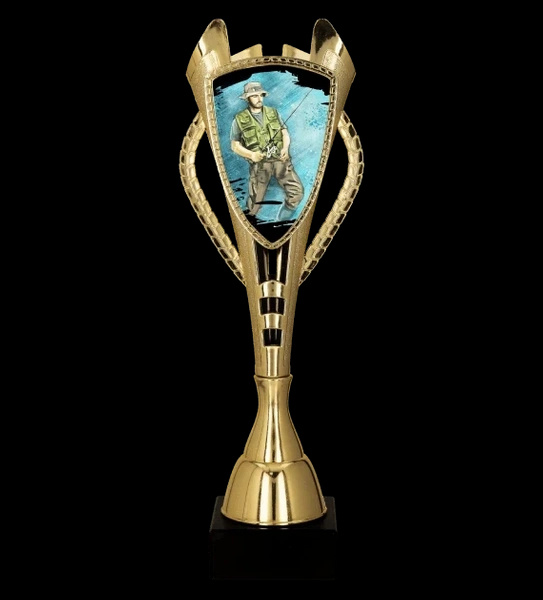 Puchar plastikowy złoty - WĘDKARZ H-40,5cm 7243/FIS2-C
