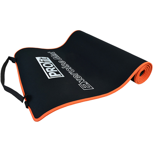 Mata do ćwiczeń Profit 180x60x0,6cm czarno-pomarańczowa DK 705  