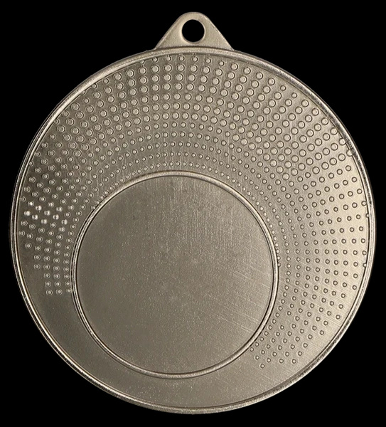 Medal stalowy 40mm srebrny miejscem na emblemat MMC1140