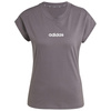Koszulka damska adidas Essentials Linear Cotton ciemnoszara JC8236