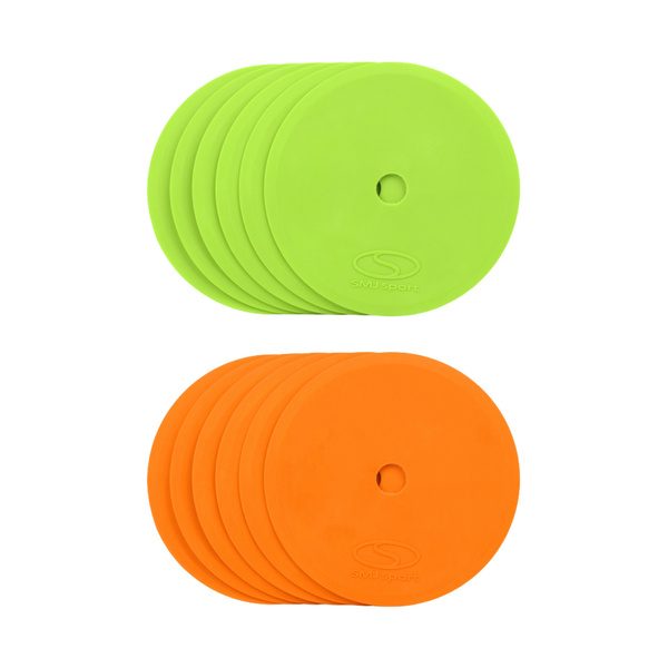 Znaczniki pola płaskie okrągłe Smj 12 szt. zielone i pomarańczowe ZPO-OG