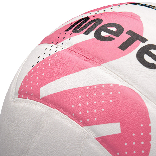 Piłka siatkowa Meteor Pvc biało-różowa 17411