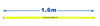 Laska treningowa 1,6 m fioletowa