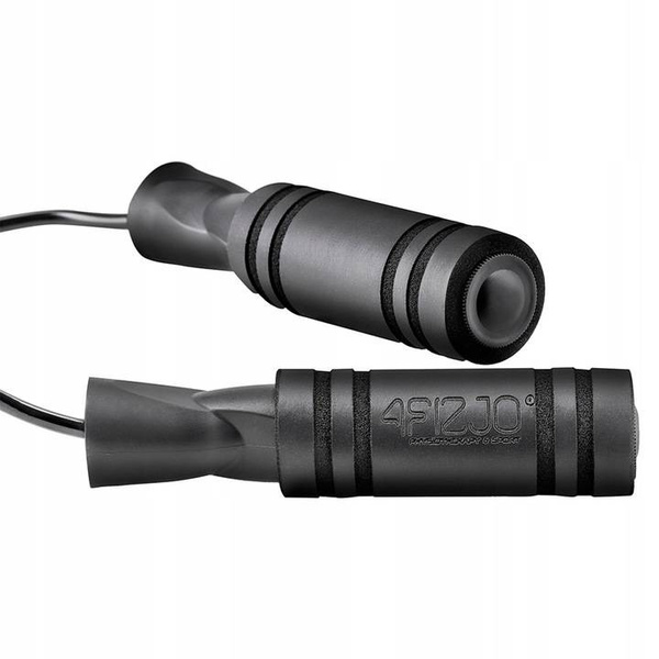 Skakanka z antypoślizgowymi rączkami 4fizjo BASIC 280cm czarna