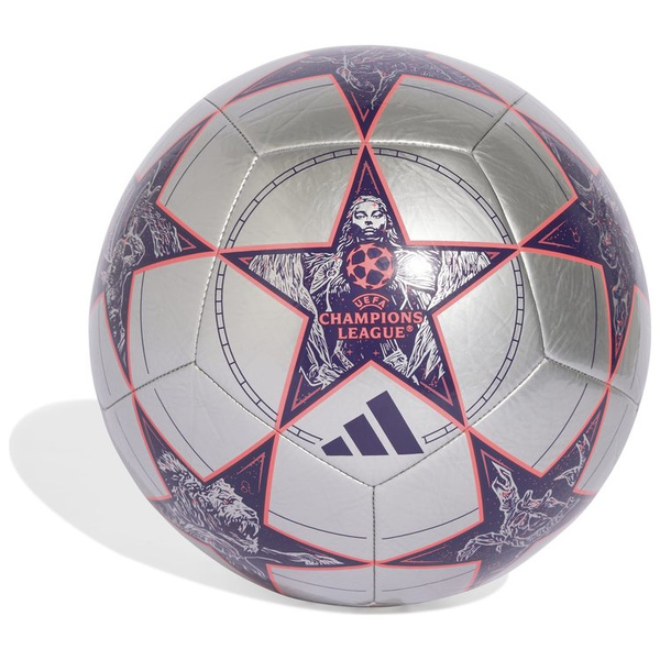 Piłka nożna adidas UCL Club 25/26 League Stage srebrna