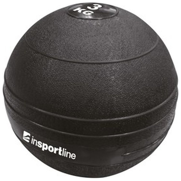 Piłka lekarska inSPORTline Slam Ball 3 kg czarna