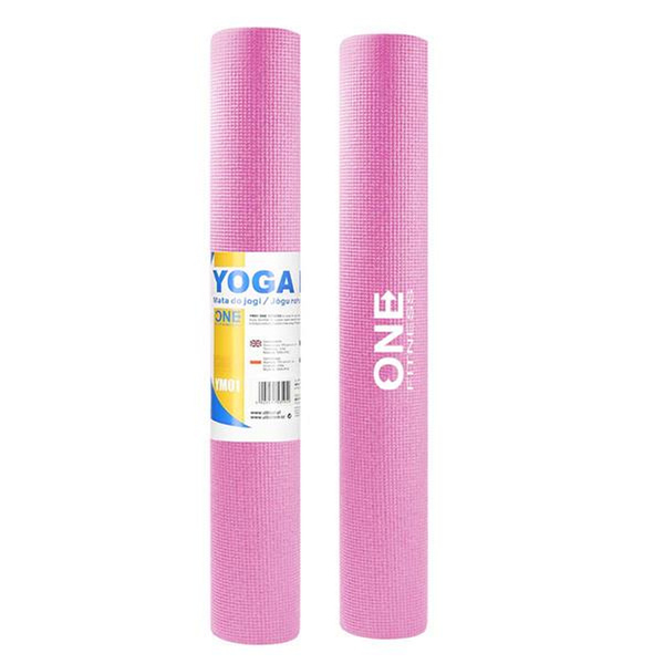 Mata fitness yoga One różowa 173,5x61x0,3 cm