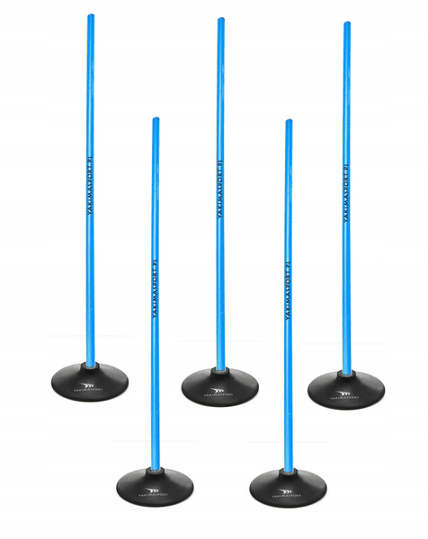 Tor przeszkód slalomowy 160cm laski + podstawa 1,5kg Niebieski