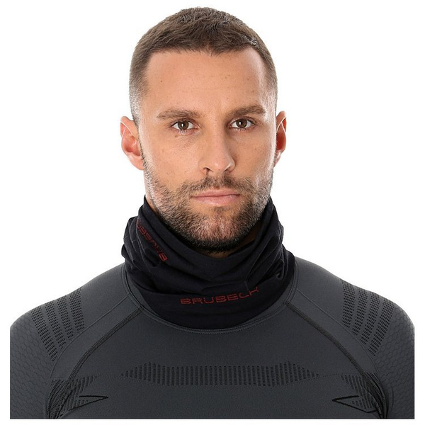 Komin ocieplacz na szyję unisex Brubeck czarny wełniany