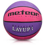 Piłka koszykowa Meteor LayUp 3 różowo-fioletowo 07081