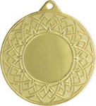 Medal stalowy 50mm złoty z miejscem na emblemat MMC26050