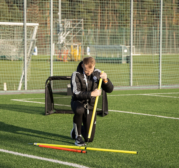 10x Tyczka treningowa i slalomowa 170cm - teleskopowa, składana tyczki Żółty