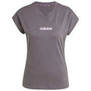 Koszulka damska adidas Essentials Linear Cotton ciemnoszara JC8236