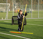 10x Tyczka treningowa i slalomowa 170cm - teleskopowa, składana tyczki Żółty