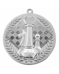Medal metalowy srebrny SZACHY M137/S