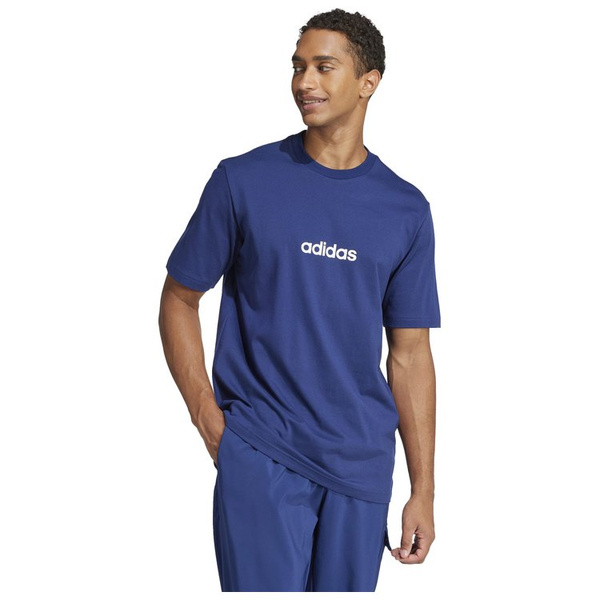 Koszulka męska adidas ESSENTIALS granatowa bawełniana