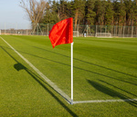 Flagi narożne na sprężynach wbijane, chorągiewki 4 sztuki
