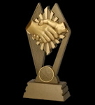 Statuetka odlewana - uścisk dłoni