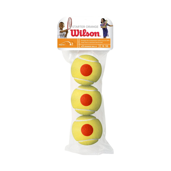 Piłki do tenisa ziemnego Wilson Starter Tour Orange 3 szt. żółte WRT137300