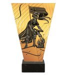 Trofeum szklane 22,5 cm - VL1-A/FIR/BK , STRAŻ POŻARNA