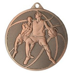 Medal brązowy stalowy Koszykówka średnica 50 mm
