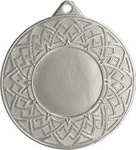 Medal stalowy 50mm srebrny z miejscem na emblemat MMC26050
