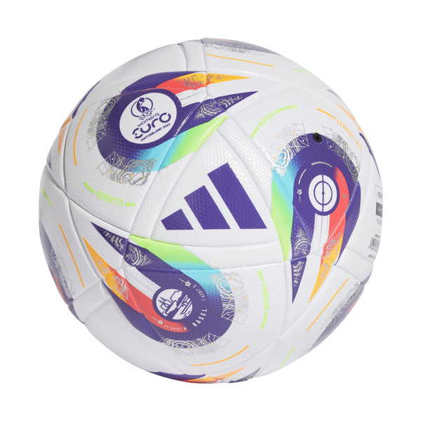 Piłka nożna adidas Women's Euro25 League biało-fioletowa JH1262