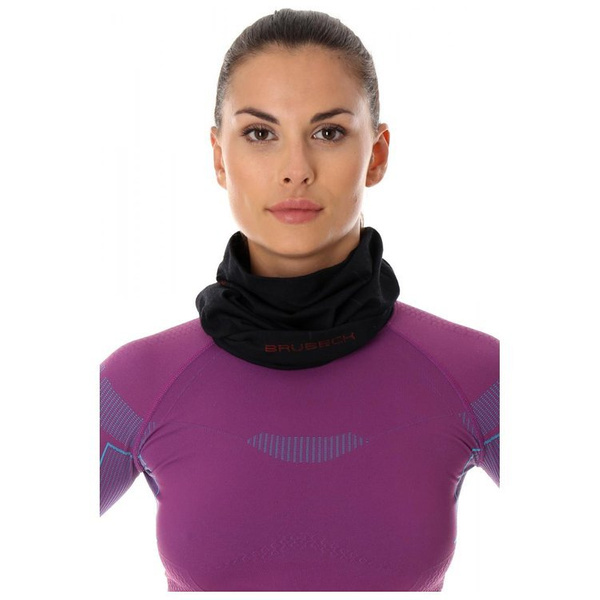 Komin ocieplacz na szyję unisex Brubeck czarny wełniany