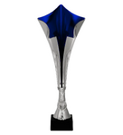 Puchar plastikowy srebrno-niebieski H-36,5cm 8372C