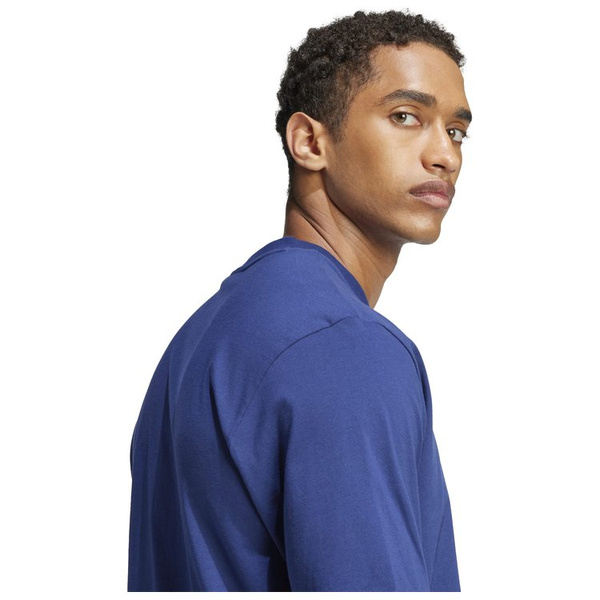 Koszulka męska adidas ESSENTIALS granatowa bawełniana