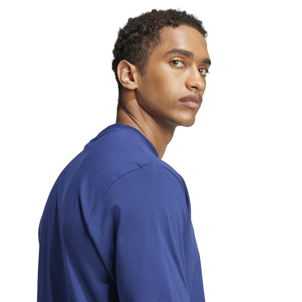 Koszulka męska adidas ESSENTIALS granatowa bawełniana