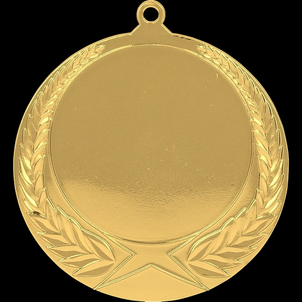 Medal 70mm złoty z miejscem na emblemat MMC1170