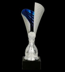 Puchar plastikowy srebrno-niebieski H-21,5cm 9235C