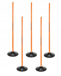 Tor przeszkód slalomowy 100cm laski + podstawa 1,5kg Pomarańczowy