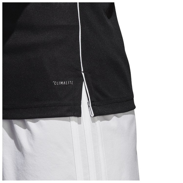 Koszulka damska polo adidas Core 18 Climalite czarna poliestrowa
