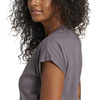 Koszulka damska adidas Essentials Linear Cotton ciemnoszara JC8236