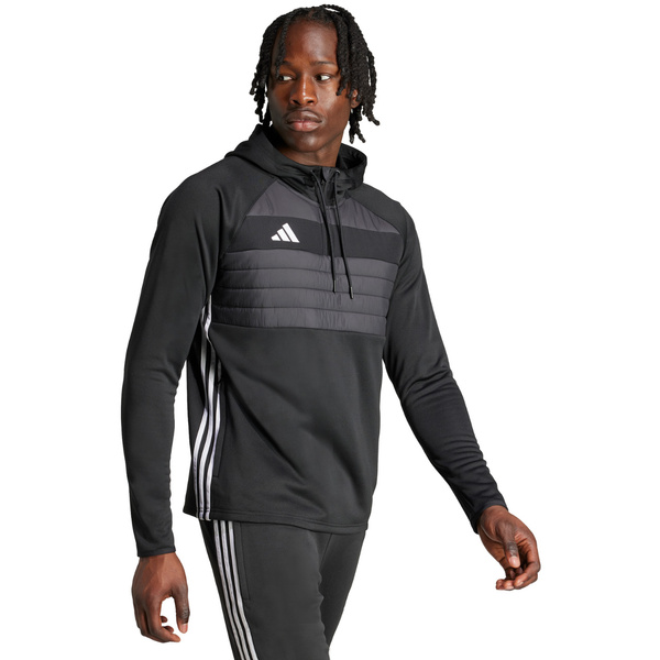 Bluza męska adidas Tiro 25 Essentials Winterized Trainig czarno-szara JN9466