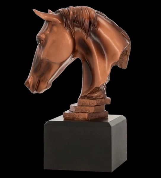 Statuetka odlewana 18,5cm - GŁOWA KONIA - RFST2060