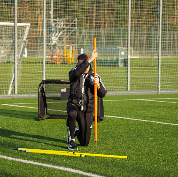 10x Tyczka treningowa i slalomowa 170cm - teleskopowa, składana tyczki Żółty