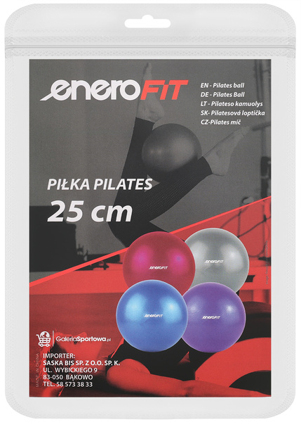 Piłka gimnastyczna fitness pilates gumowa 25 cm szara