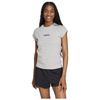Koszulka damska adidas Essentials Linear Cotton szara