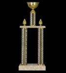 Puchar metalowy kolumnowy złoty 40cm 2088C