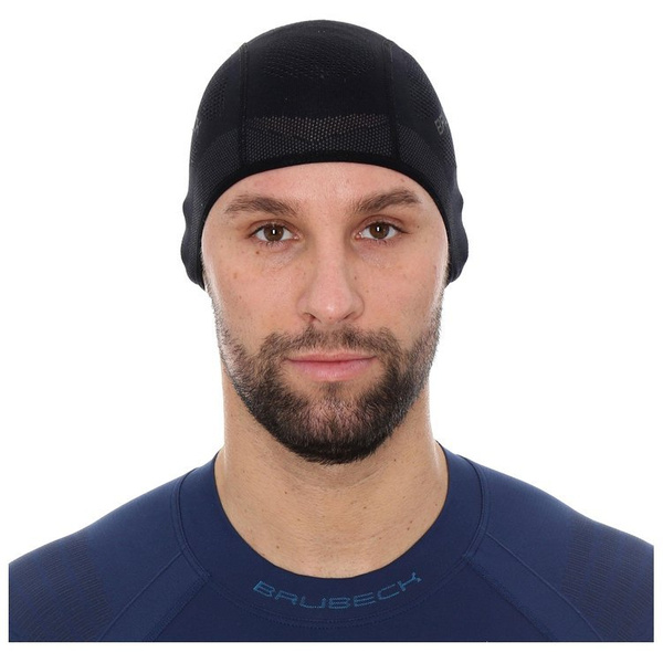 Czapka termoaktywna Brubeck czarna treningowa