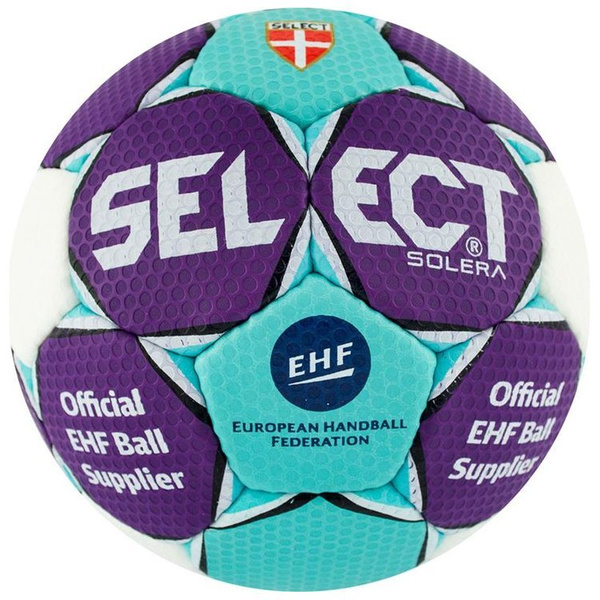 Piłka ręczna Select SOLERA fioletowo-niebieska rozmiar 2 EHF