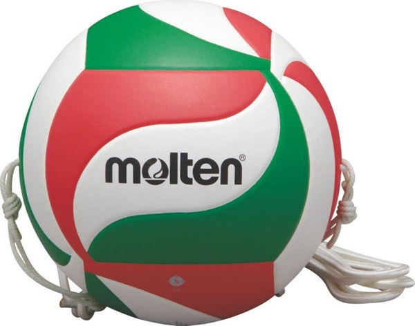 Piłka siatkowa MOLTEN  V5-M9000 zielono-biało-czerwona rozmiar 5 treningowa z gumką