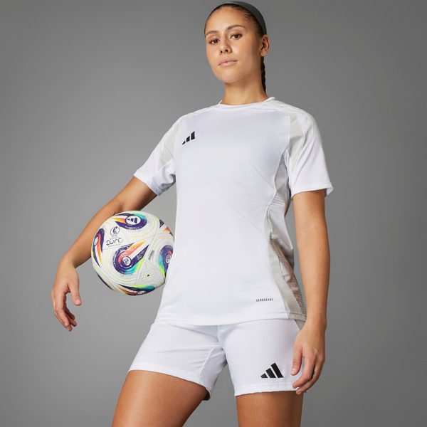 Piłka nożna adidas Women's Euro25 Pro biało-fioletowa JH1261